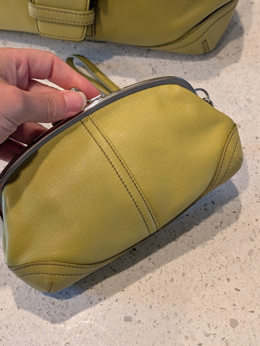 Coach Y2K 2004 Soho Buckle Top Handle Purse & Soho Kisslock Wristlet Green Set - Picture 12 of 16